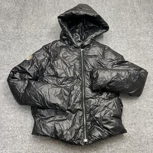 Ever Jacket Womens Small Black Hooded Down Puffer Lightweight Coat Packable